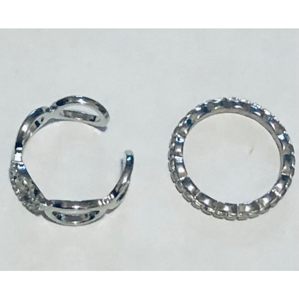 Fashion Jewelry Rings Set Silver Size 5 7 Adjustable